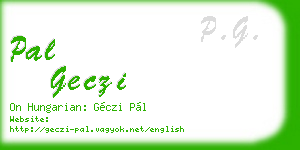 pal geczi business card